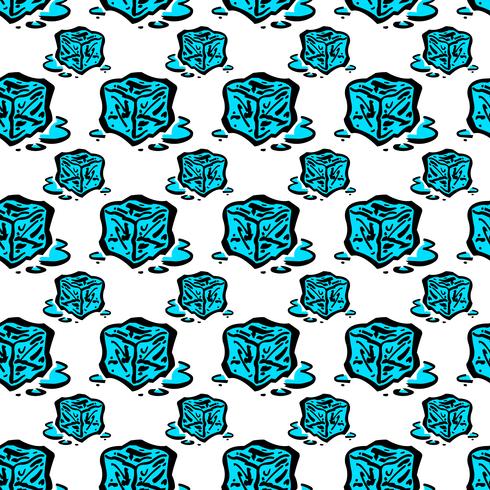 Frozen ice cubes for drinks vector