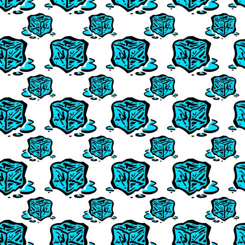 Cubitos de hielo congelados para bebidas. vector