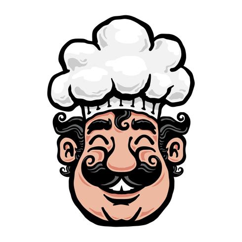 Chef sonriente de dibujos animados vector