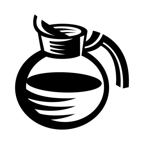 Coffee Pot Hot Drink Cartoon Illustration vector