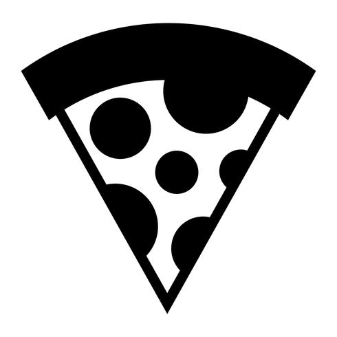 icono de vector de rebanada de pizza