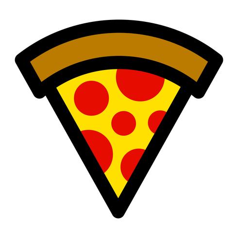 icono de vector de rebanada de pizza