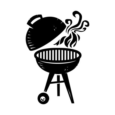 Icono de vector de parrilla BBQ