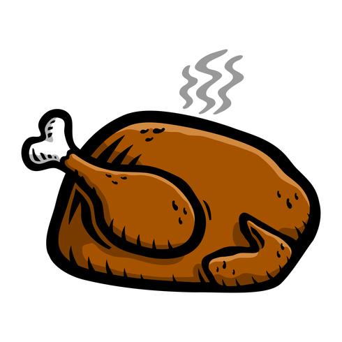 Cooked Turkey vector