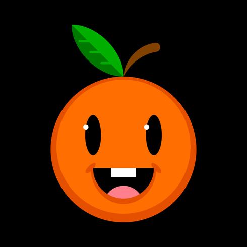 Orange fruit illustration vector