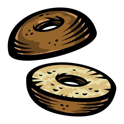 Icono de vector de bagel