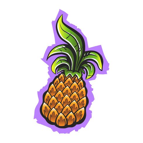 Fruta de piña vector