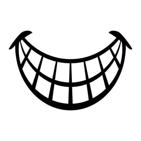 Big Happy Toothy Cartoon Smile vector icon