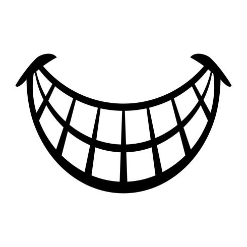 Big Happy Toothy Cartoon Smile vector icon