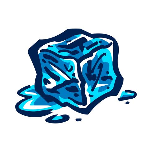 Cubitos de hielo congelados para bebidas. vector