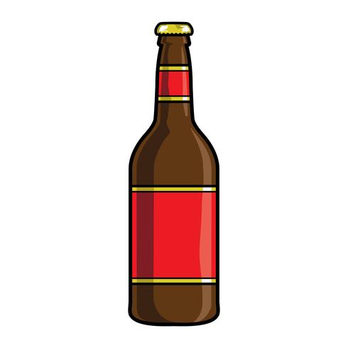 vector illustration of a beer bottle
