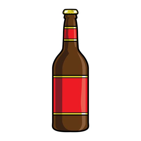 ilustración vectorial de una botella de cerveza vector