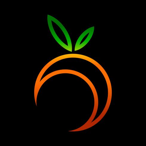 Ilustración de fruta naranja vector