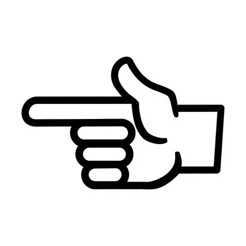 Finger Point Vector Icon