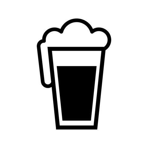 Cerveza pint vidrio icono de Vector