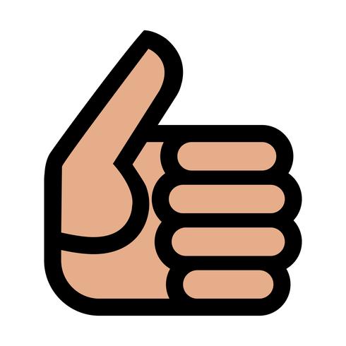 Cartoon Hand Making Positive Thumbs Up Gesture vector