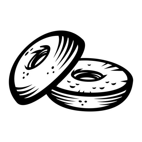 Icono de vector de bagel