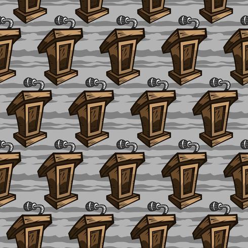 Presentation podium for lectures or public speaking - vector graphic