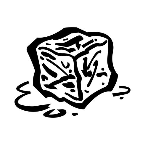 Cubitos de hielo congelados para bebidas. vector