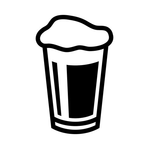 Cerveza pint vidrio icono de Vector