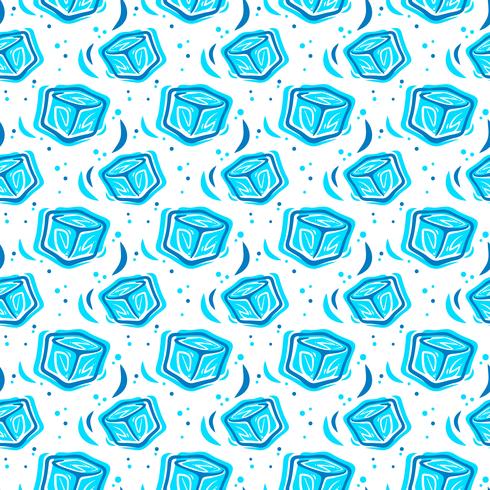 Frozen ice cubes for drinks vector