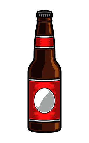 ilustración vectorial de una botella de cerveza vector