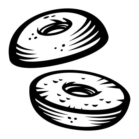 Bagel vector icon