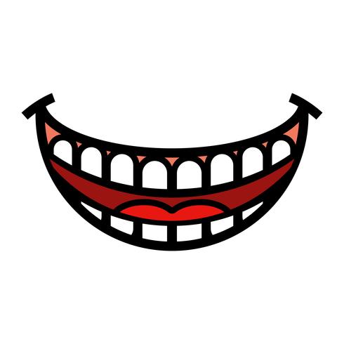 Big Happy Toothy Cartoon Smile vector icon