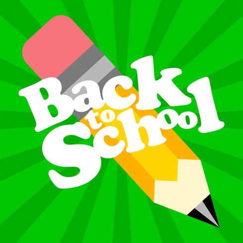 Back to School vector text graphic icon