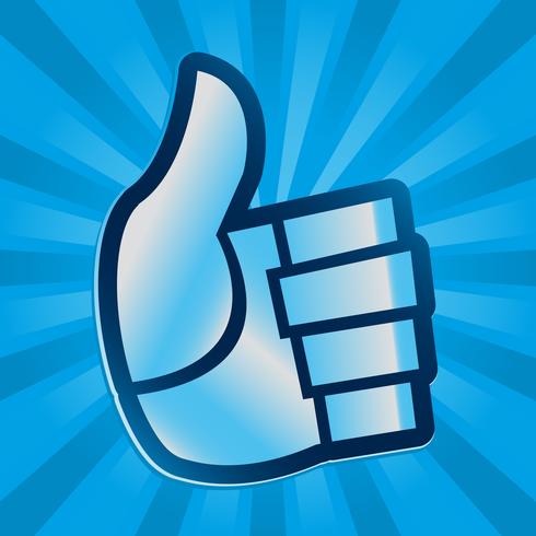 Cartoon Hand Making Positive Thumbs Up Gesture vector