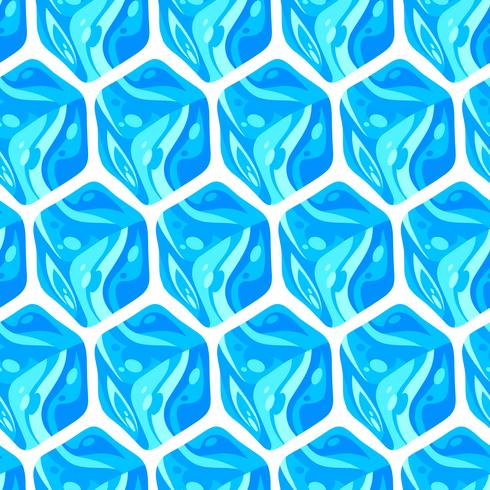 Frozen ice cubes for drinks vector