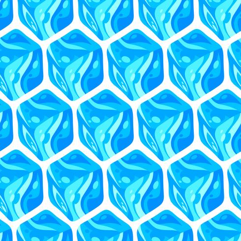 Frozen ice cubes for drinks vector