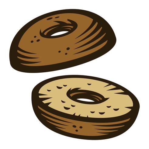Icono de vector de bagel