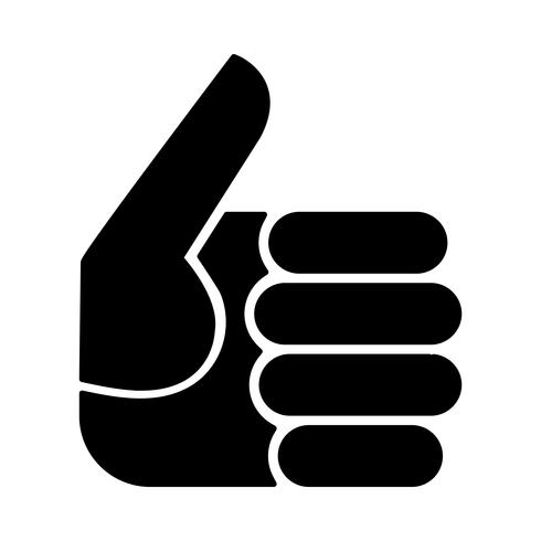 Cartoon Hand Making Positive Thumbs Up Gesture vector