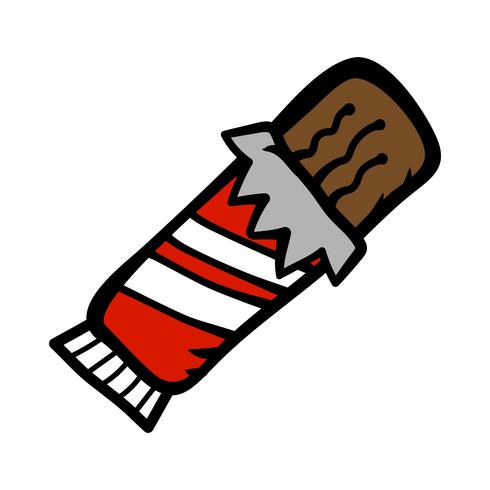 dibujos animados de barra de chocolate vector