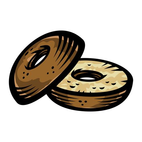 Bagel vector icon