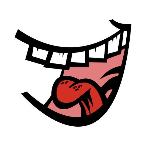 Big Happy Toothy Cartoon Smile vector icon