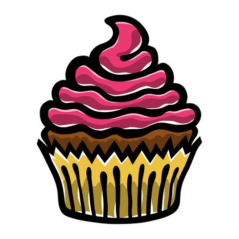 Cupcake vector icon