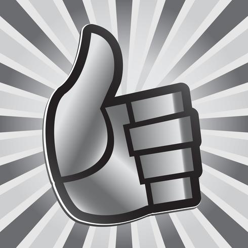 Cartoon Hand Making Positive Thumbs Up Gesture vector