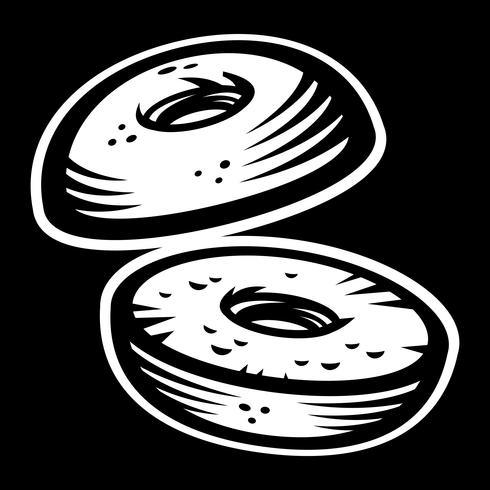 Icono de vector de bagel