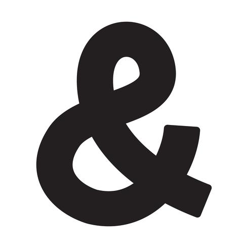 Icono de vector ampersand