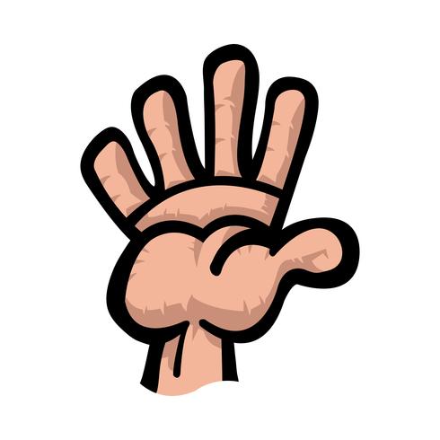 Cartoon Hand High Five Vector Illustration