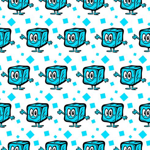 Frozen ice cubes for drinks vector