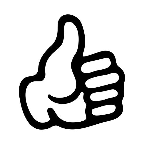 Cartoon Hand Making Positive Thumbs Up Gesture vector