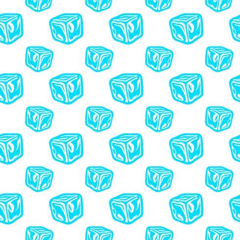 Frozen ice cubes for drinks vector