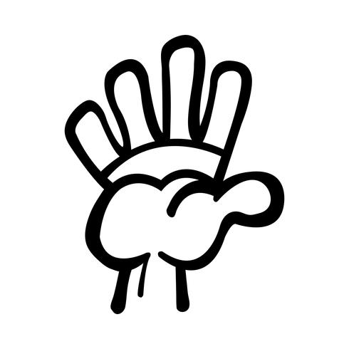 Cartoon Hand High Five Vector Illustration