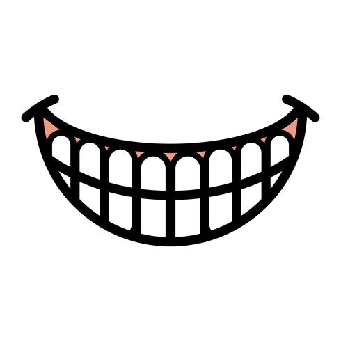 Big Happy Toothy Cartoon Smile vector icon