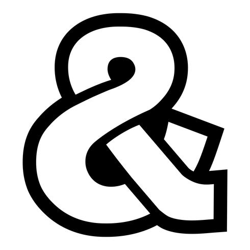 Icono de vector ampersand