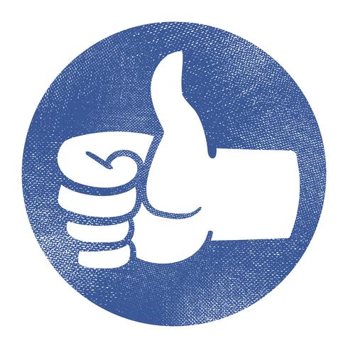 Cartoon Hand Making Positive Thumbs Up Gesture vector