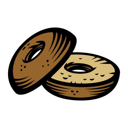 Bagel vector icon